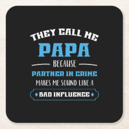 Porta-copo De Papel Quadrado Pai Presente Eles Me Chamam De Papai