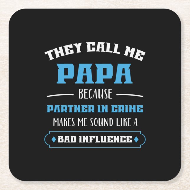 Porta-copo De Papel Quadrado Pai Presente Eles Me Chamam De Papai (Frente)