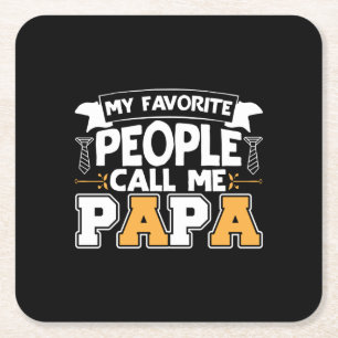 Porta-copo De Papel Quadrado Pai Presente Meu Pessoas Favorito Me Chame Papai