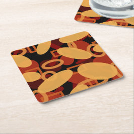 Porta-copo De Papel Quadrado Paisagem do Deserto do Sudoeste Cores Abstrato Art