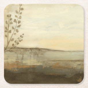 Porta-copo De Papel Quadrado Paisagem solar moderna - Pintura a óleo