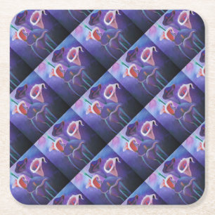 Porta-copo De Papel Quadrado Palas Roxas Lilac E Arte Roxa