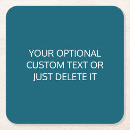 Porta-copo De Papel Quadrado Paleta de festa de coquetel elegante na cor azul-t