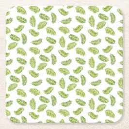 Porta-copo De Papel Quadrado Palmas Tropicais