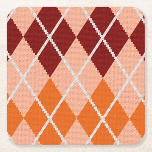 Porta-copo De Papel Quadrado Pano realístico de Argyle