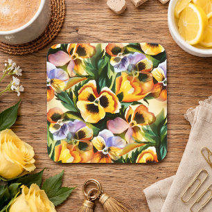 Porta-copo De Papel Quadrado Pansias Graceful Na moda Gorgeous de Padrão Vintag