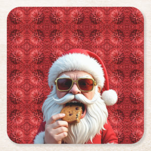 Porta-copo De Papel Quadrado Papai Noel Legal