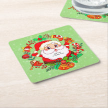 Papais noeis de Natal empilhando canas presentes H