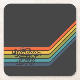 Porta-copo De Papel Quadrado Papel mata-borrachas de design retrô vintage de 19