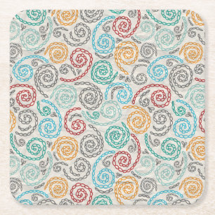 Porta-copo De Papel Quadrado Papel rumpled rico do bordado
