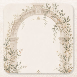 Porta-copo De Papel Quadrado Papelaria de Casamento para Cerimônias Mediterrâne