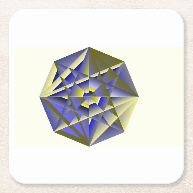 Porta-copo De Papel Quadrado Paper Crystal Coaster (Frente)