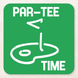 Porta-copo De Papel Quadrado Par-Tee Time White