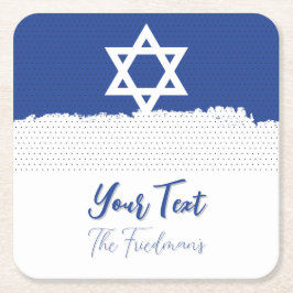 Porta-copo De Papel Quadrado Para as celebrações de feriados judeus, o Bar Mitz