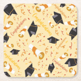 Porta-copo De Papel Quadrado Parabéns pela formatura
