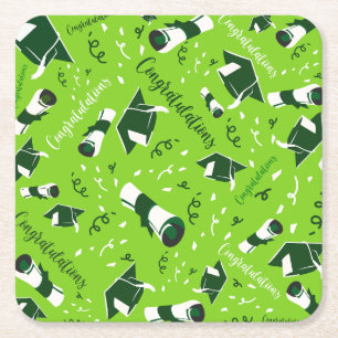 Porta-copo De Papel Quadrado Parabéns pela Formatura