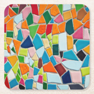 Porta-copo De Papel Quadrado Parede Mosaica Simulada