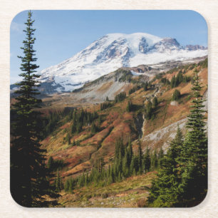 Porta-copo De Papel Quadrado Parque Nacional Mount Rainier, outono