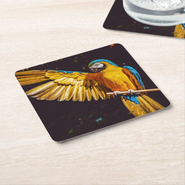 Porta-copo De Papel Quadrado Parrot Out Stretch Wing (Inclinado)