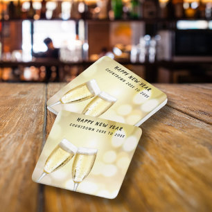 Porta-copo De Papel Quadrado Partido da Celebração de Brinde de Ano Novo