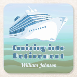 Porta-copo De Papel Quadrado Partido da Reforma a Cruzar na Baixa Náutica