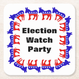 Porta-copo De Papel Quadrado Partido Democrata do Observatório Eleitoral