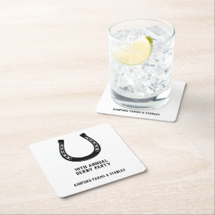 Porta-copo De Papel Quadrado Partido Elegante Clássico de Derby de Corrida de C