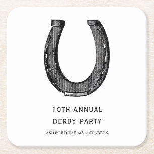 Porta-copo De Papel Quadrado Partido Elegante Clássico de Derby de Corrida de C