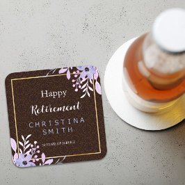 Porta-copo De Papel Quadrado Partido Russo Floral Pastel Watercolor