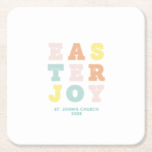 Porta-copo De Papel Quadrado Páscoa de Pastel Moderno