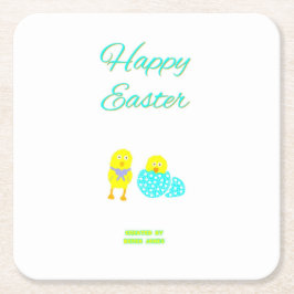 Porta-copo De Papel Quadrado Páscoa Hatchlings Square Paper Porta copos