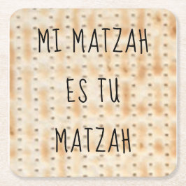 Porta-copo De Papel Quadrado Passagem Mi Matzah Es Tu Matzah