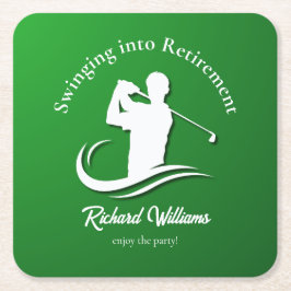 Porta-copo De Papel Quadrado Passando para o Partido Jogador de Golfe Moderno d