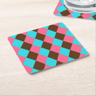 Porta-copo De Papel Quadrado Pastas de Chocolate Harlequin - PORTAS COPOS