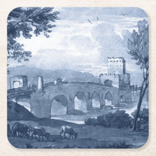 Porta-copo De Papel Quadrado Pastoral Toile - Ponte