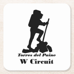 Porta-copo De Papel Quadrado Patagônia - Torres del Paine - W Circuito - Caminh