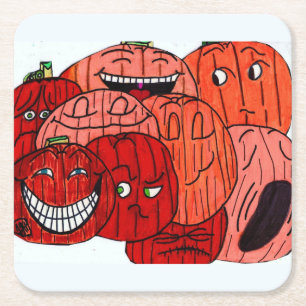 PORTA-COPO DE PAPEL QUADRADO PATCH HALLOWEEN PUMPKIN