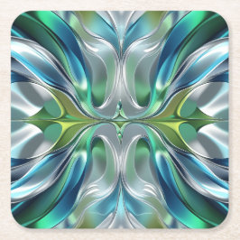 Porta-copo De Papel Quadrado Patrón abstracto de ondas de Agua