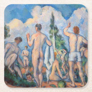 Porta-copo De Papel Quadrado Paul Cezanne - Banhistas