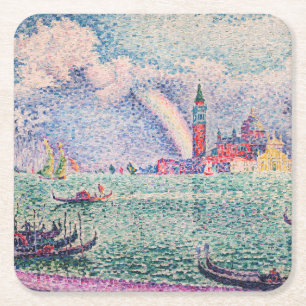Porta-copo De Papel Quadrado Paul Signac - Arco-Íris, Veneza