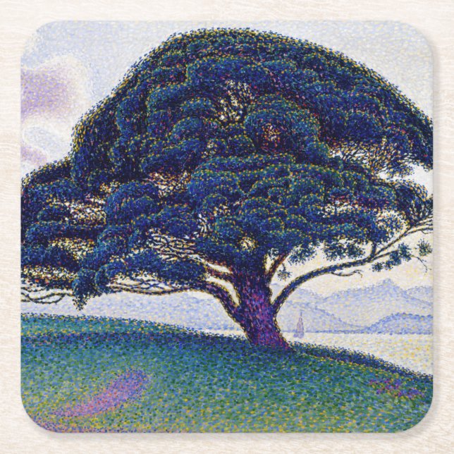 Porta-copo De Papel Quadrado Paul Signac - O Pinho de Bonaventura (Frente)