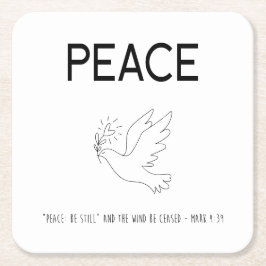 Porta-copo De Papel Quadrado Peace be still bird flying