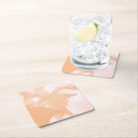 Peach Fuzz Abstrato Floral Paper Porta copos