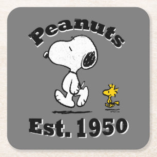 Porta-copo De Papel Quadrado Peanuts Est. 1950