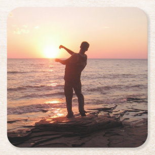 Porta-copo De Papel Quadrado Pedras Ignorantes - Lago Superior - Porta copos