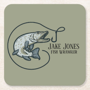 Porta-copo De Papel Quadrado Peixe e Gancho Personalizados