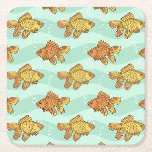 Porta-copo De Papel Quadrado Peixe-teste padrão