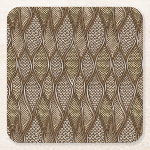 Porta-copo De Papel Quadrado Pele de cobra estilizado