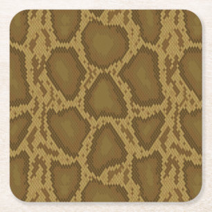 Porta-copo De Papel Quadrado Pele de cobra, teste padrão do réptil