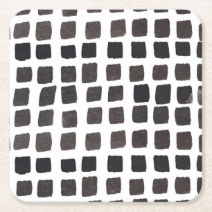 Porta-copo De Papel Quadrado Penas Coloridas: Padrões De Vintagem Bonitos